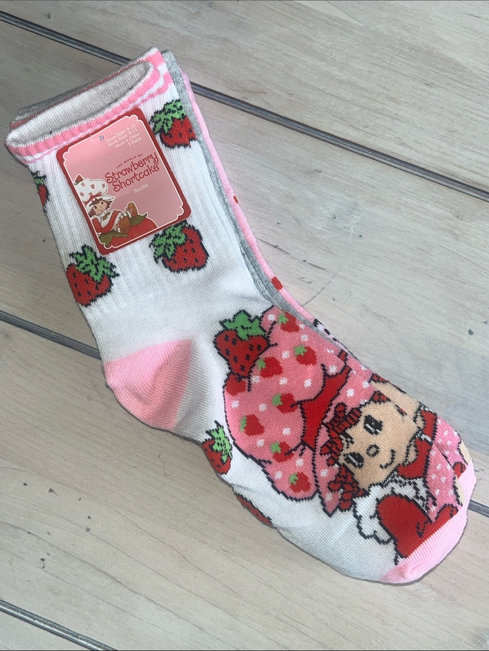 Strawberry Shortcake 3 pair women’s socks